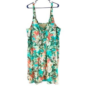 NWOT Catherines  Floral Swimdress Built-In Support Summer Vacation Plus Size 26W